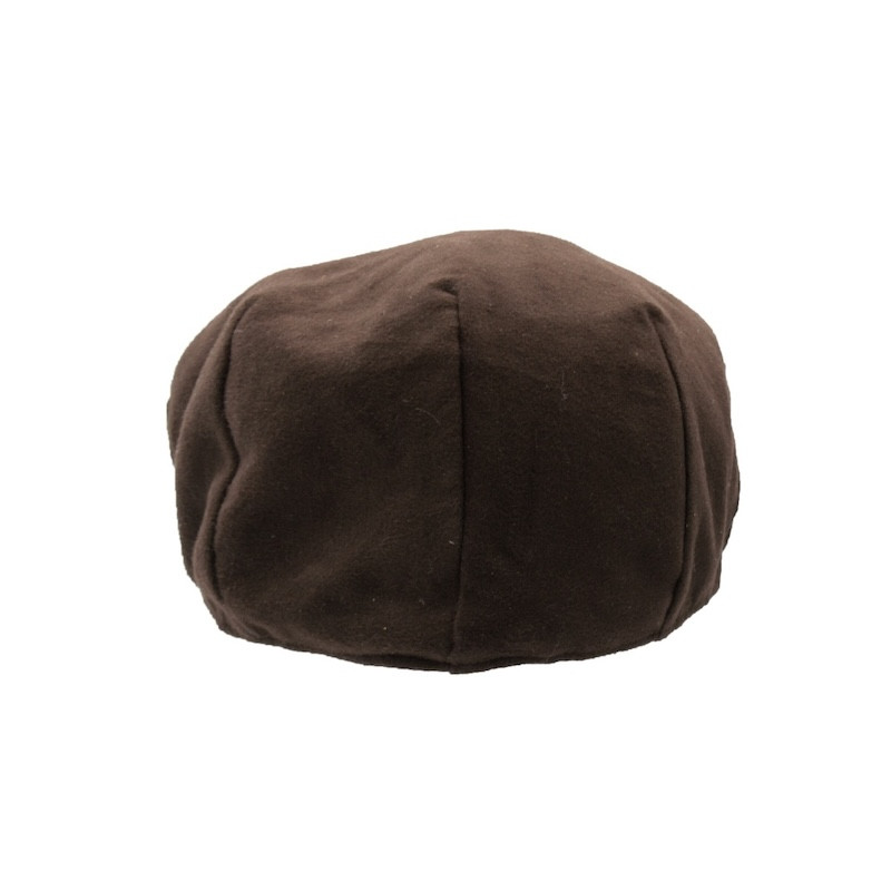 Made in UK Moleskin Shenmore Flat Cap Brown